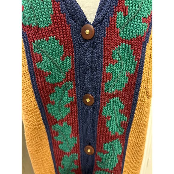 Traditional Trading Co | Vintage Deer Knit Button Front Vest | Small - Picture 6 of 14